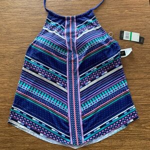 Laundry by Shelli Segal halter tankini top in a beautiful midnight blue print